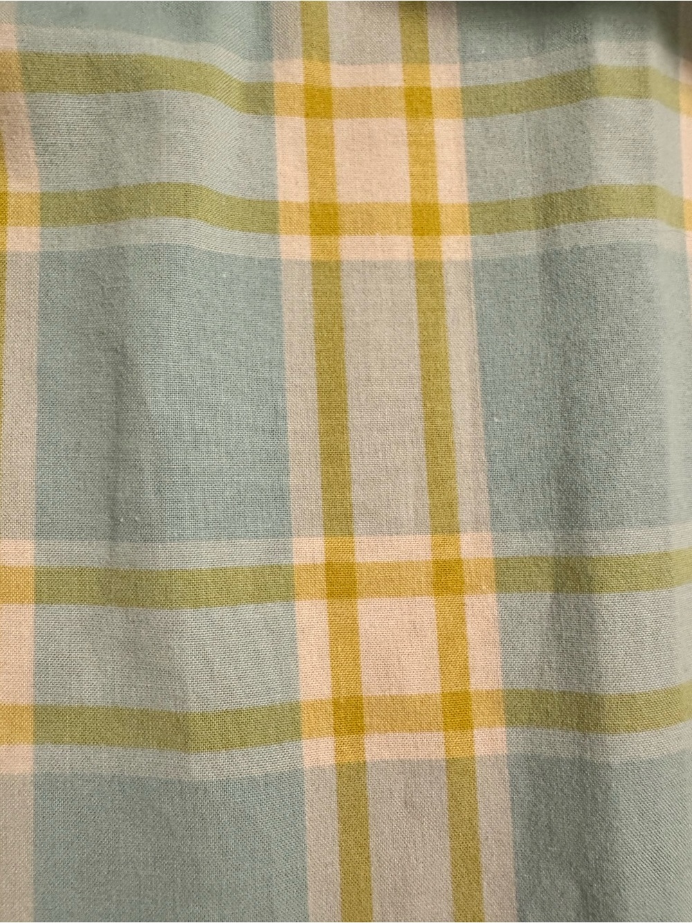 Reed Edward 100% Cotton Light Blue and Yellow Plaid Button-Down Shirt Size L - Picture 5 of 11